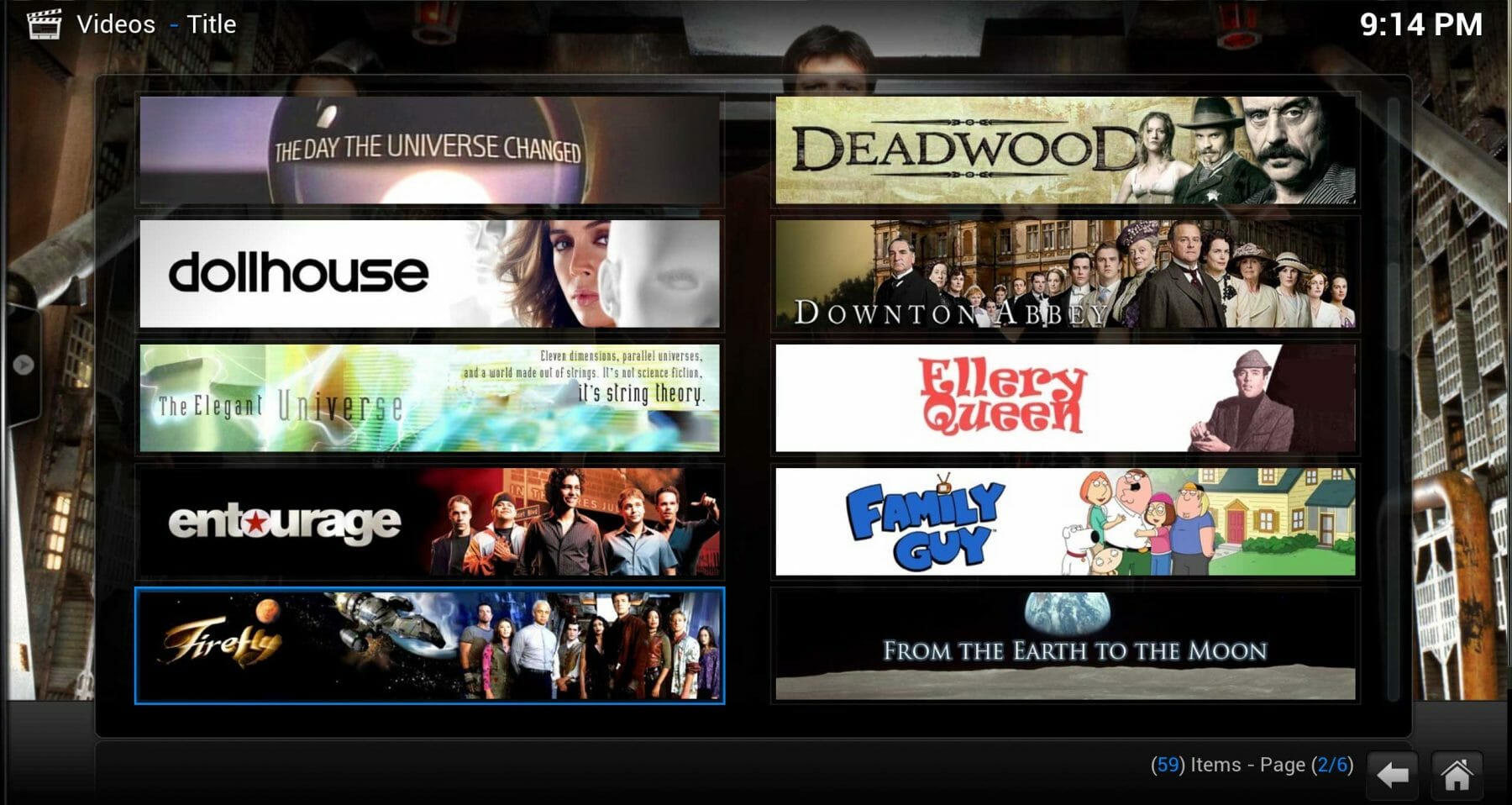 And finally, for a given show and season, the episode lists and ...