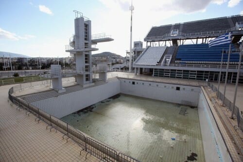 the-diving-well-at-the-aquatics-center-drained-of-water